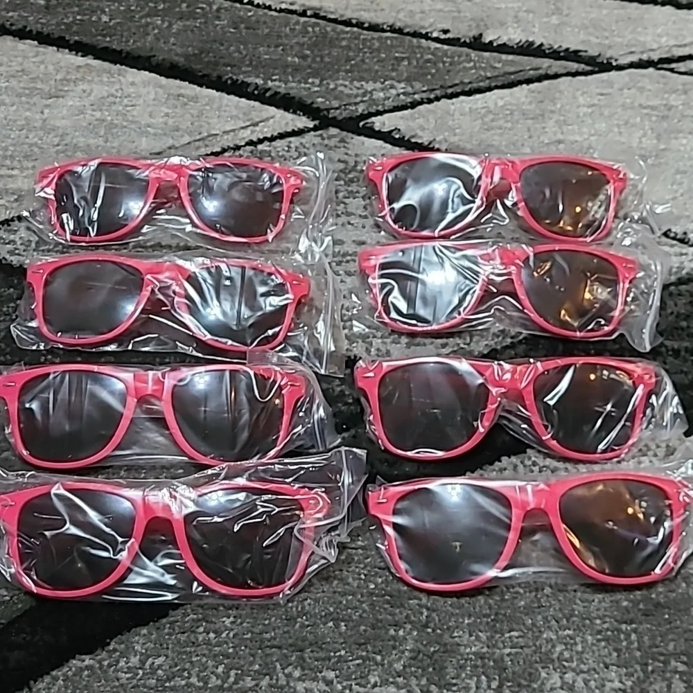 KIDS HOT PINK SUNOVELTIES SET-OF-8 SUNGLASSES 🕶